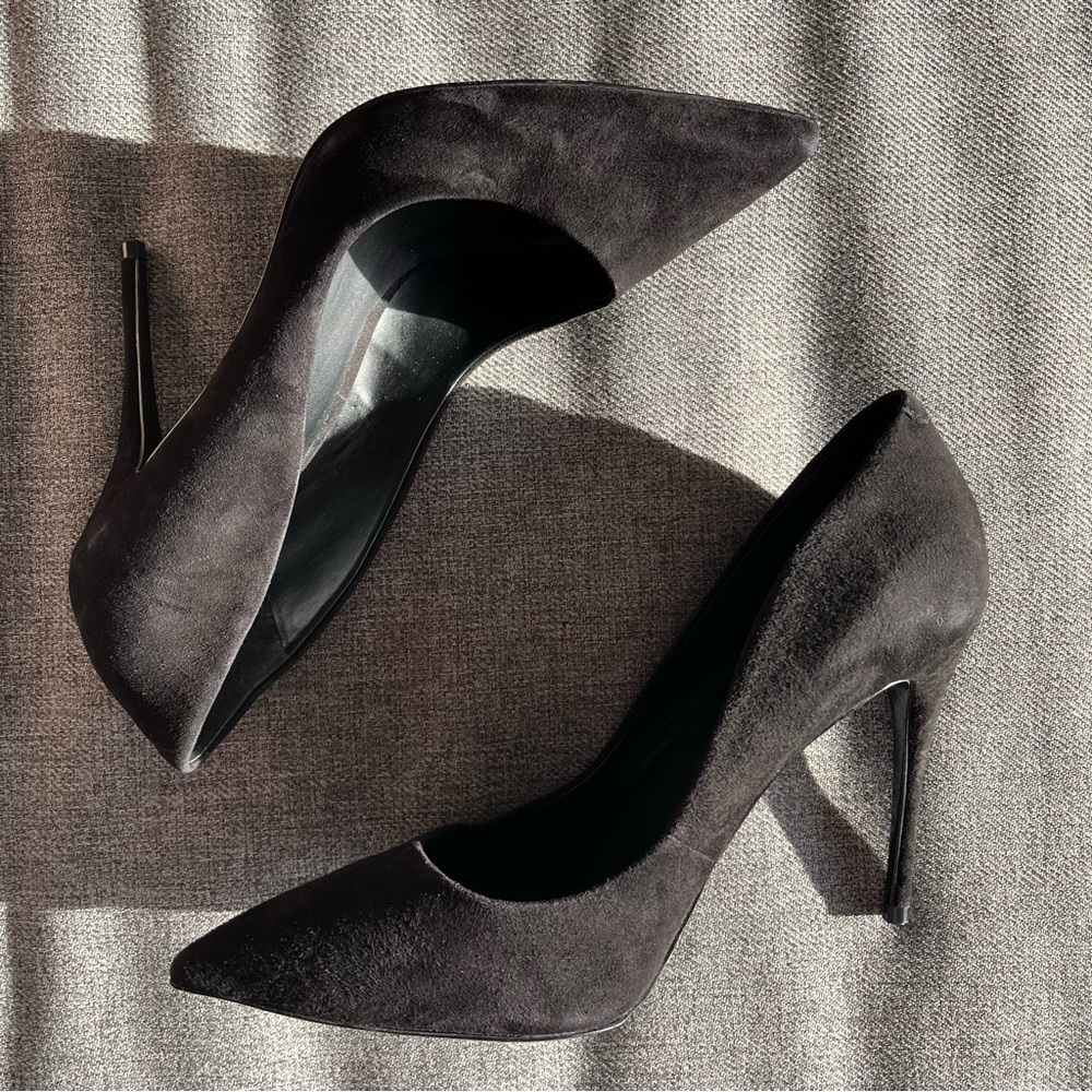 Steve Madden Daisie Black Suede Stiletto Pumps 11